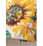 Sunflower Print Casual Denim Shorts