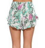 Floral Print Ruffles Summer Shorts