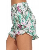 Floral Print Ruffles Summer Shorts