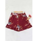 Floral Pattern Side Pocket Casual Shorts