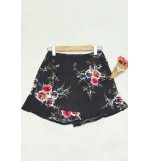 Floral Pattern Side Pocket Casual Shorts