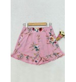 Floral Pattern Side Pocket Casual Shorts