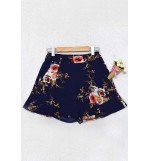 Floral Pattern Side Pocket Casual Shorts