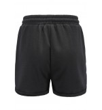 Black Drawstring Pocket Roll Up Hem Casual Shorts