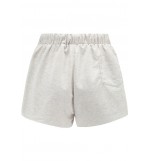 Gray Drawstring Pocket Wide Leg Casual Shorts