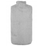 Gray Faux Fur Zipper Pocket Casual Vest