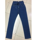 Belted Stretchy Casual Jeans