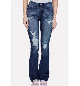 Shredded Distressed Casual Jeans