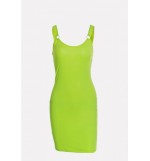 Lime Sleeveless Casual Bodycon Dress